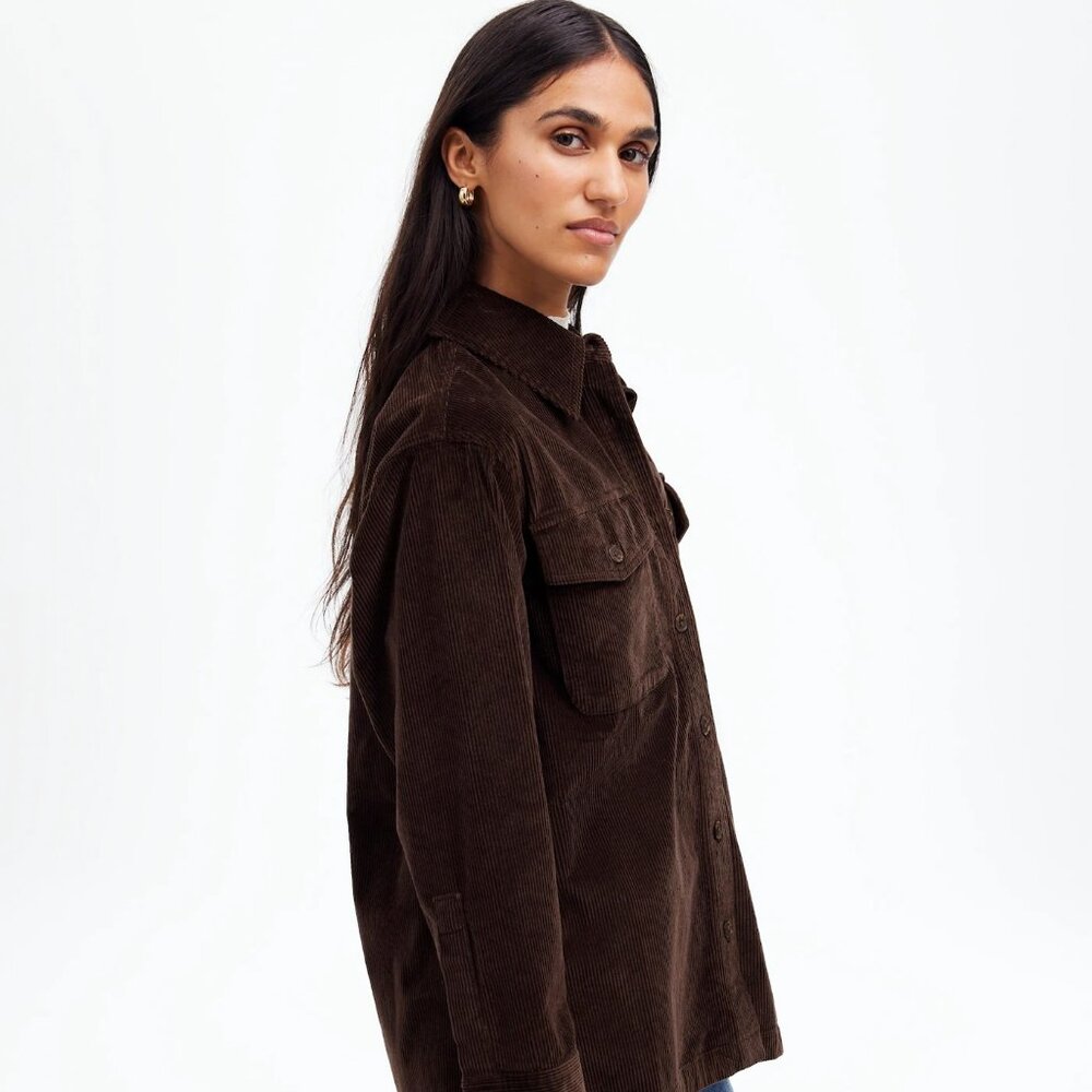 NWT Madewell Corduroy Relaxed Shirt-Jacket - Picture 6 of 12